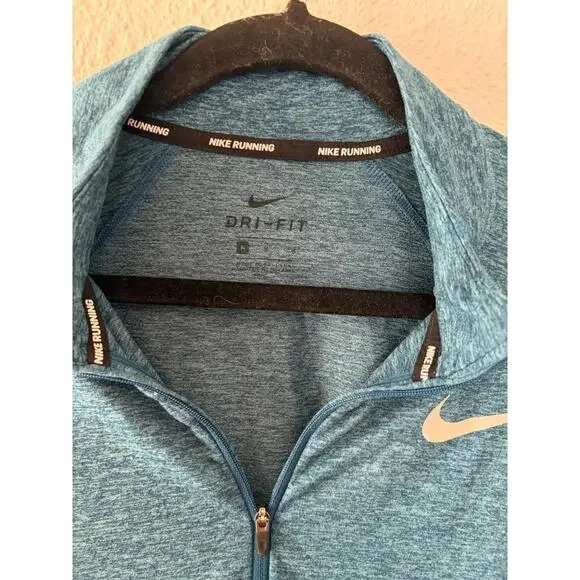 Men's Nike Running Blue 1/4 Zip size M - Picture 2 of 3
